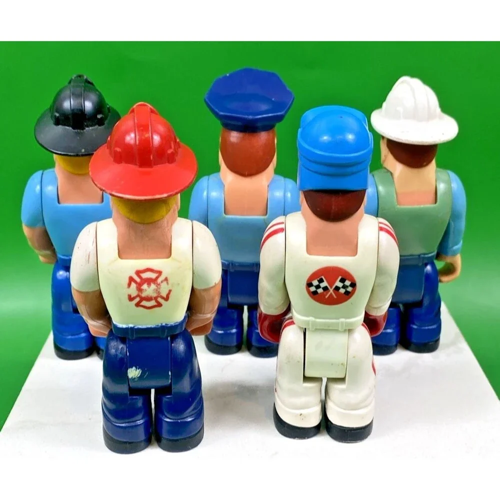 Lot of 5 Fisher Price Husky Helpers First Responders Produced 1978-1986
